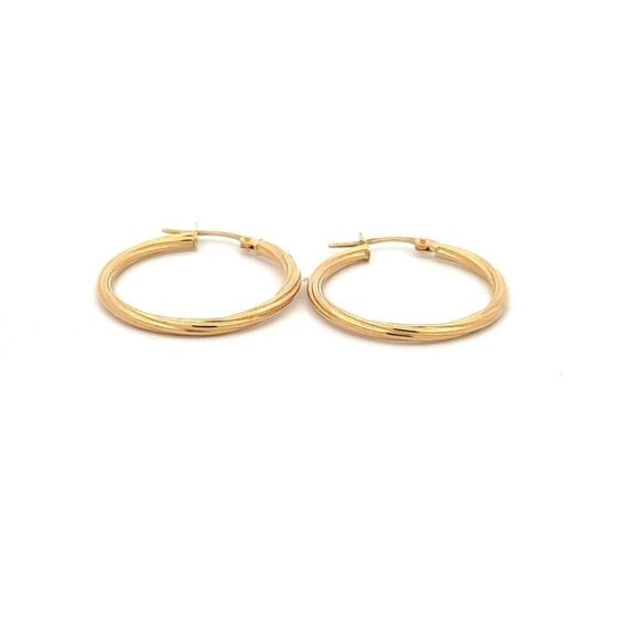 18K Gold Earrings Hoops 1.50 grams - Picture 5 of 9